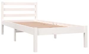 Bed Frame Solid Wood Pine 75x190 cm Small Single White