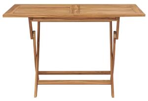Folding Garden Table 120x70x75 cm Solid Teak Wood