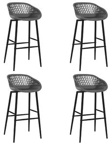 Bar Chairs 4 pcs Grey