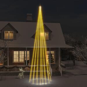 Christmas Tree on Flagpole Warm White 1134 LEDs 800 cm