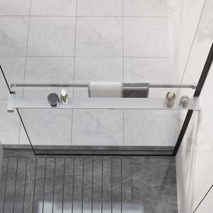 Shower Shelf for Walk-in Shower Wall Chrome 90 cm Aluminium