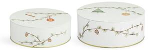 Kähler Hammershøi Christmas storage jar 2-pack White