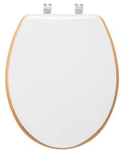 Modern Bamboo Toilet Seat White