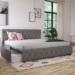 Cosmo Elizabeth Linen Bed Grey