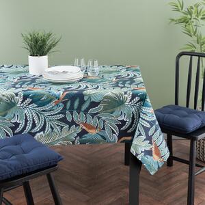 Paradise Birds Wipe Clean Tablecloth Navy