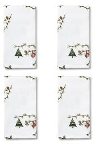 Kähler Hammershøi Christmas fabric napkin 45x45 cm 4-pack White