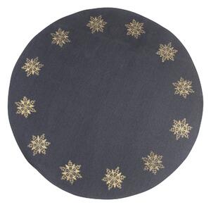 Pluto Design Christmas tree rug snow star Ø110 cm grey-gold