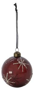 House Doctor Star Christmas Bauble Ø8 cm Bordeaux