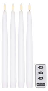 Scandi Essentials Bright LED-candle 28.5 cm 4-pack with remote control White