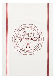 Lexington Seasons Greetings Printed tea towel 50x70 cm White-red