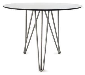 Grythyttan Stålmöbler High Tech table, ø90 cm White-hot-dip galvanized stand