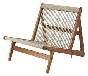 GUBI MR01 Initial outdoor lounge chair Oiled iroko wood