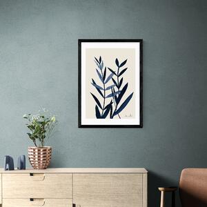 Blue Plant I Print Black