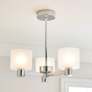 Erin Frosted 3 Light Ceiling Fitting Silver