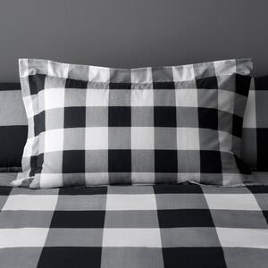 Luca Buffalo Check Monochrome Oxford Pillowcase Black/white