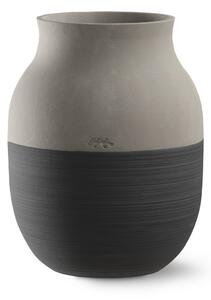 Kähler Omaggio Circulare Vase H20 cm Anthracite grey