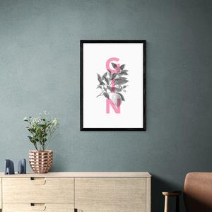 East End Prints Gin and Tonic Print Pink