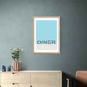 Diner Print Blue