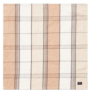 Lexington Checked Linen/Cotton fabric napkin 50x50 cm Beige