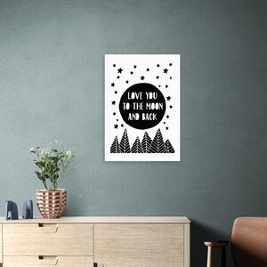 East End Prints To The Moon Print White