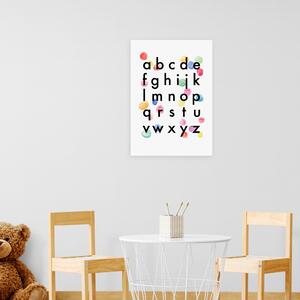 Alphabet Confetti Print White
