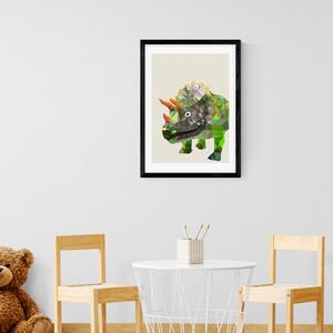 East End Prints Triceratops Print MultiColoured