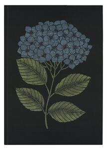 Ekelund Linneväveri Hydrangea kitchen towel 48x70 cm Black-blue