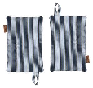 OYOY Striped denim pot holder 2-pack Blue