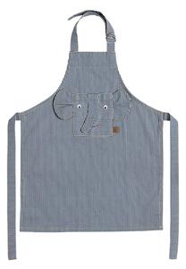 OYOY Striped denim elephant apron Blue