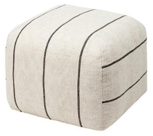 Broste Copenhagen Sigrid pouf 50x50 cm Light beige-black