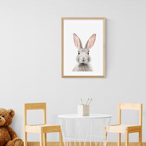 East End Prints Baby Bunny Print White
