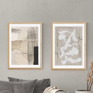 Set of 2 East End Prints Paper Abstract Prints Natural