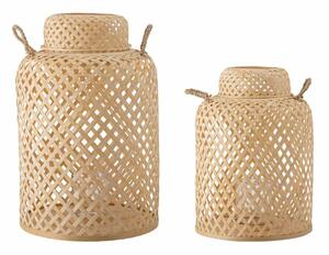 Bloomingville Madlin lantern glass 2-pack Brown