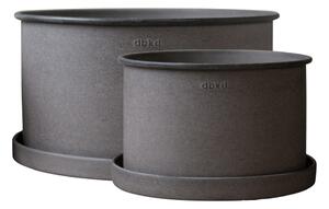 DBKD Plant pot with Saucer 2-pack Brown