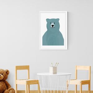 Blue Bear Print Blue