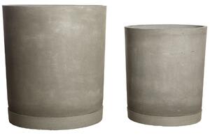 House Doctor House Doctor flower pot with saucer 2 pcs Gray