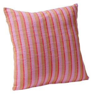 Hübsch Cotton pillow cushion 50x50 cm Pink-brown-red