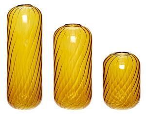 Hübsch Vase 3-pack Glass-amber