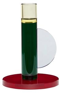 Hübsch Candle holder Ø10x14 cm Green-red