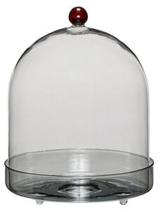 Hübsch Flora glass dome Smoked Ø16 cm Dark gray