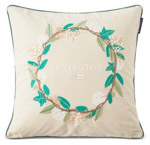 Lexington Wreath Logo pillowcase 50x50 cm Beige-green