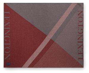 Lexington Graphic Logo throw recycled wool 130x170 cm Red-gray