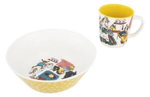 Martinex Pippi children's tableware 2 pieces White-yellow