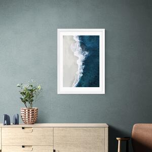 East End Prints Ocean Aerial Print Blue