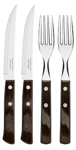 Tramontina Steak cutlery 4 pieces Brown-shiny