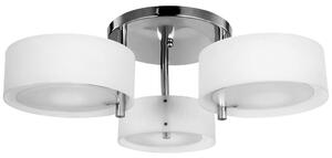 HOMCOM Ceiling Light Fixture Modern Style 3-Light Flush Mount Hanging Lamp, for Ktchens, Restaurants, Bars and Dining rooms, White Aosom UK
