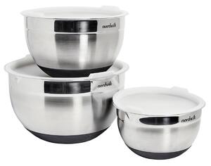 Nordwik Bowls with lids Premium 3 pieces Stainless steel