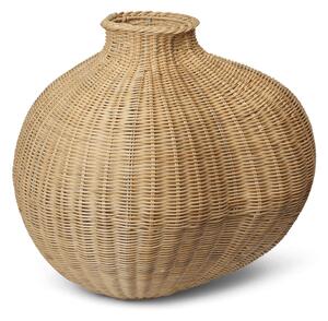 Ferm LIVING Bola braided floor vase Natural