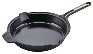 Victoria Signature Frying Pan Polished Cast Iron 30 cm Black