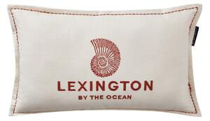 Lexington Logo Embroidered by the ocean cushion 30x50 cm White